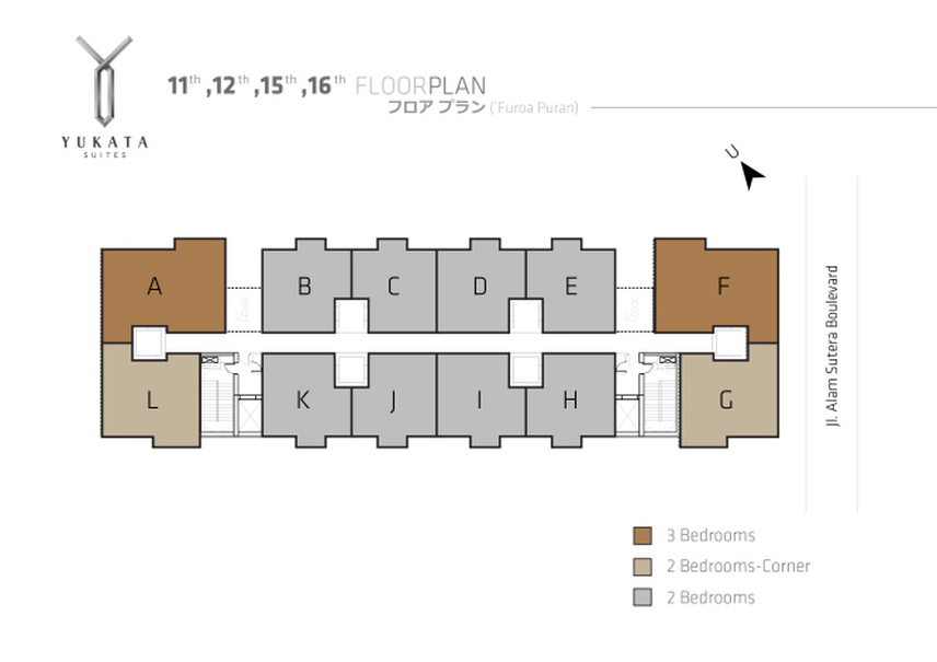 floorplan apartemen yukata alam sutera